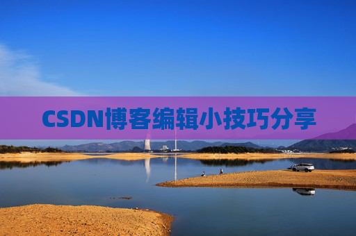 CSDN博客编辑小技巧分享